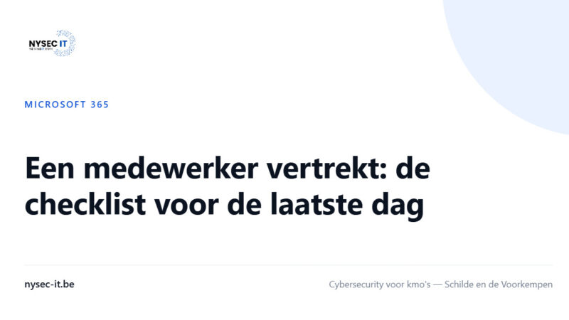 Een medewerker vertrekt: de checklist voor de laatste dag — Nysec-IT